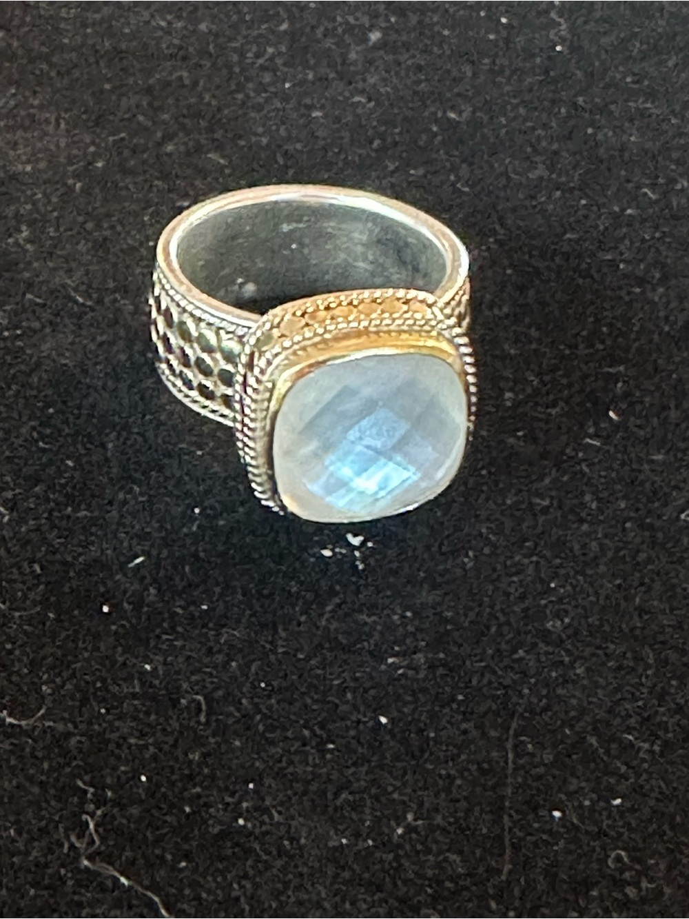 Anna Beck 18K Gold Sterling Silver Moonstone Ring